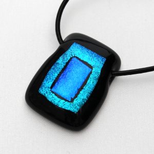 Dichroic Rectangle Blue Pendant