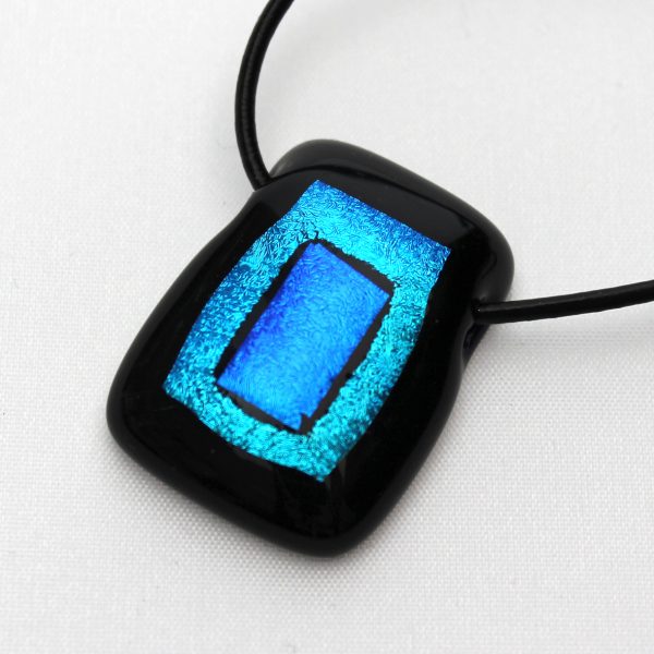 Dichroic Rectangle Blue Pendant